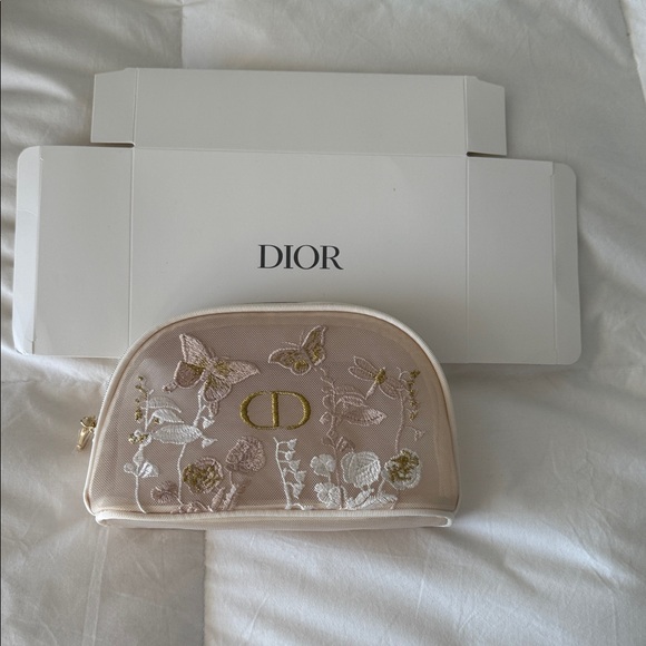 Dior Floral Embroidered Cosmetic Case - Picture 1 of 6